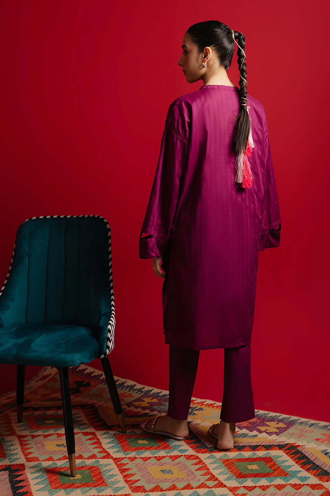 Embroidered Kurta Trouser - 1213 - Image 5