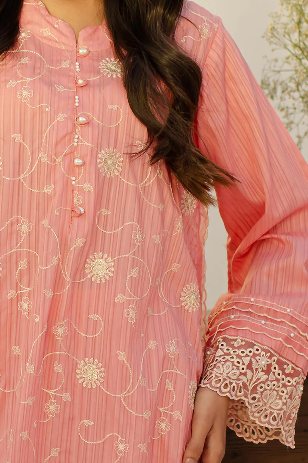 Embroidered Kurta Trouser - 1222 - Image 4