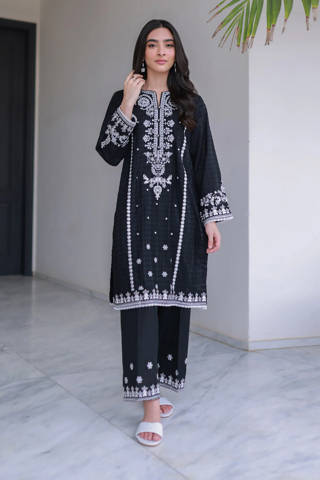 Embroidered Kurta Trouser - 1236 - Image 2