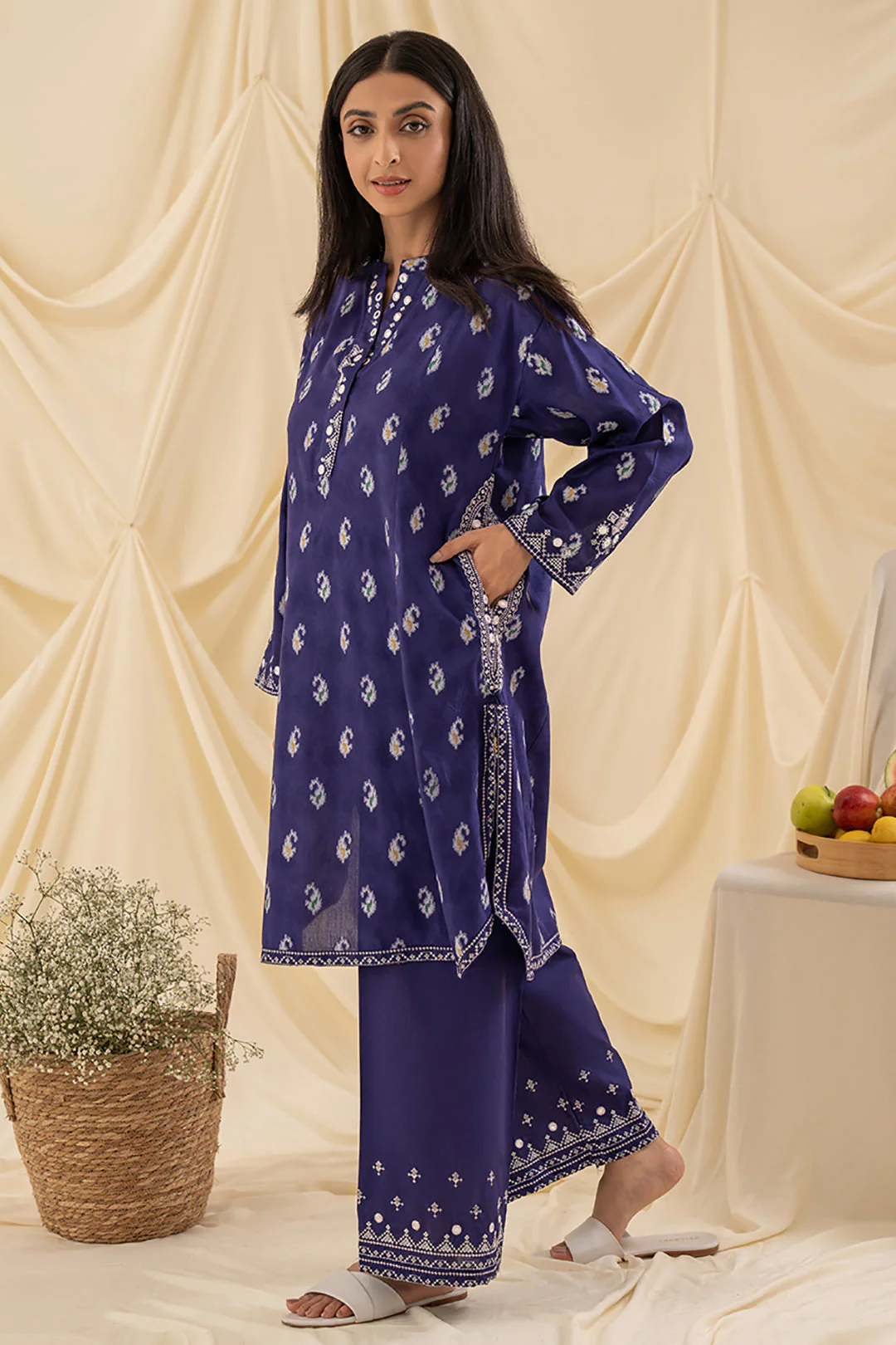 Embroidered Kurta Trouser - 1246 - Image 3