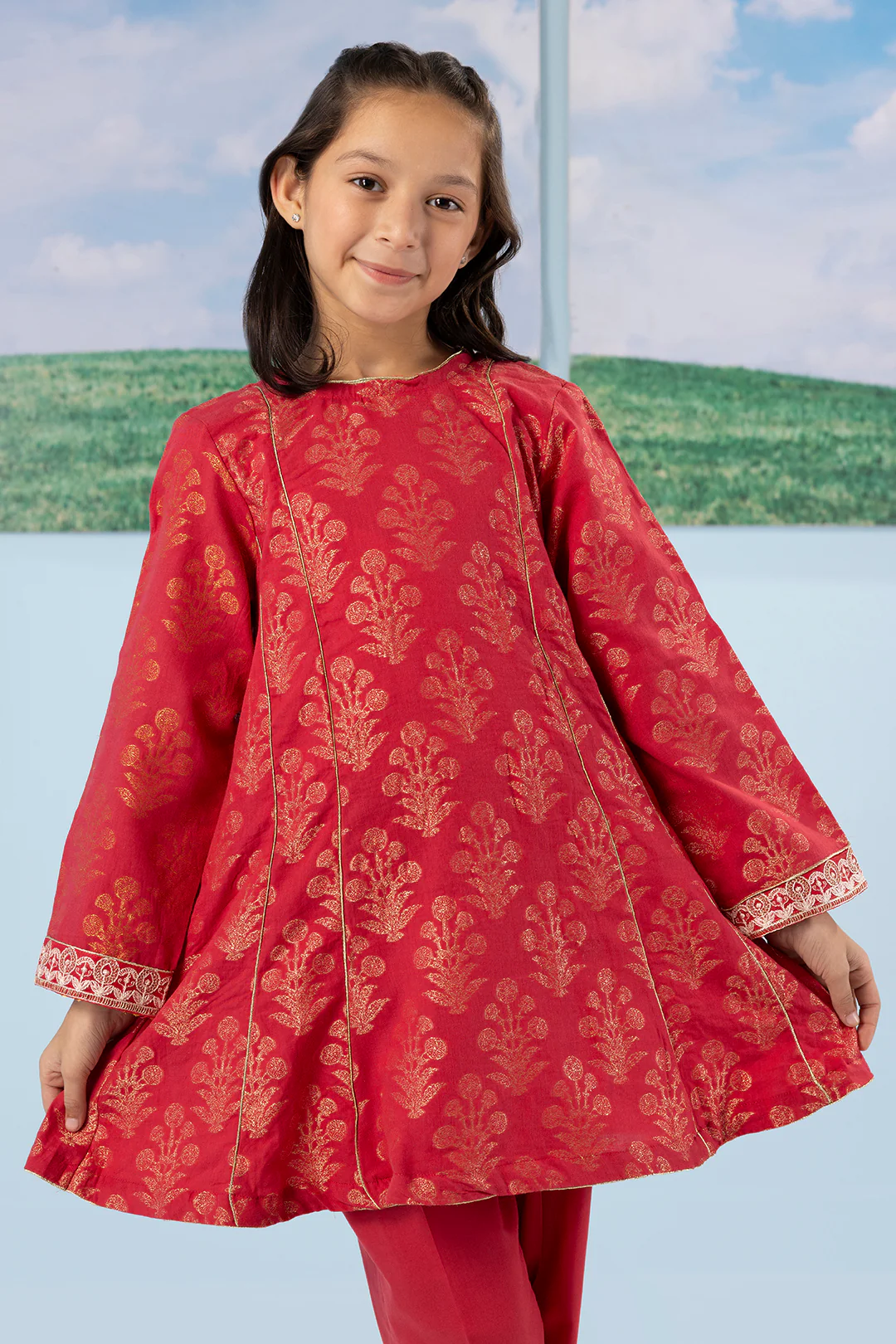 Embroidered Kurta Trouser - 2202 - Image 2