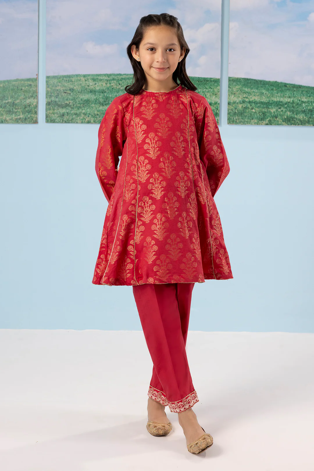 Embroidered Kurta Trouser - 2202 - Image 5