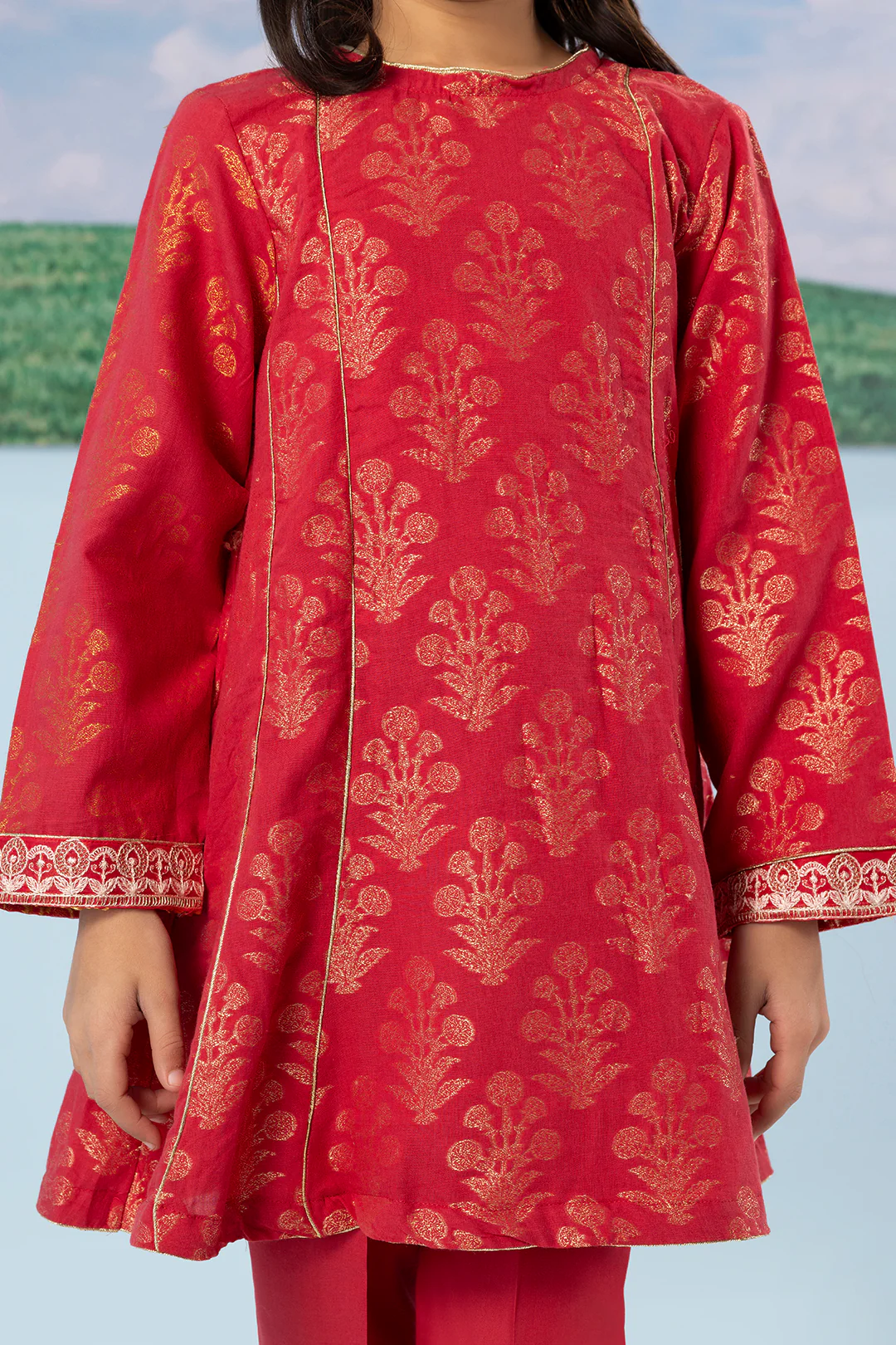 Embroidered Kurta Trouser - 2202 - Image 6