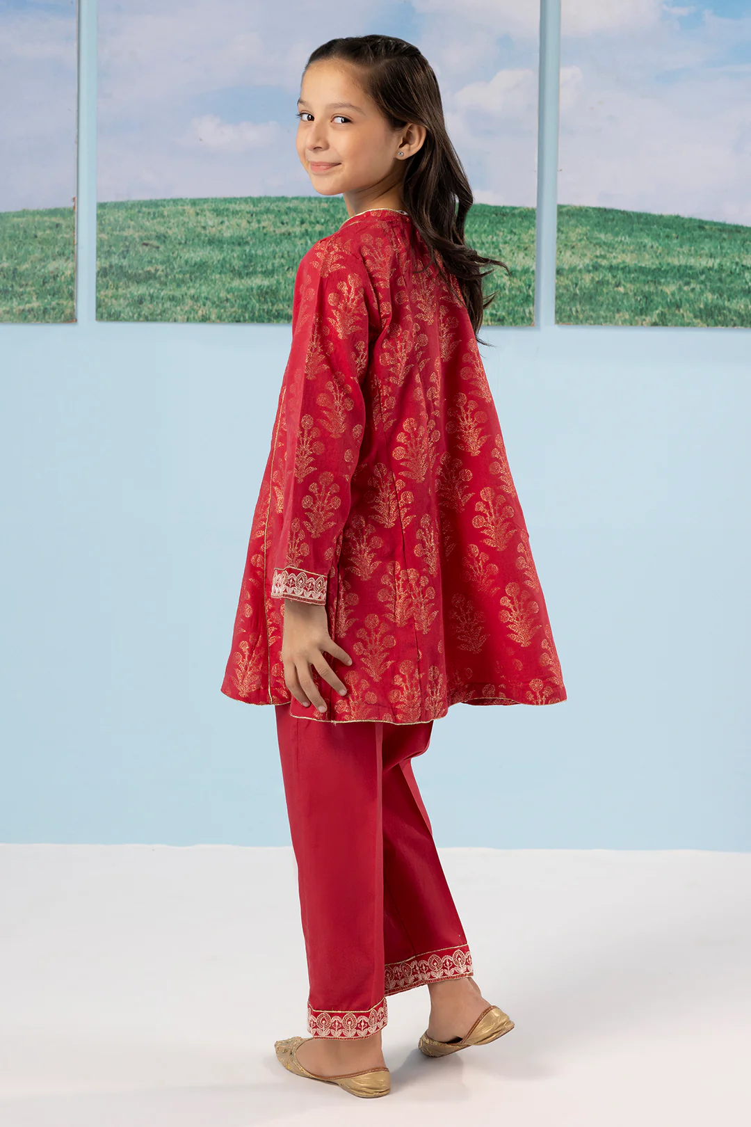 Embroidered Kurta Trouser - 2202 - Image 8