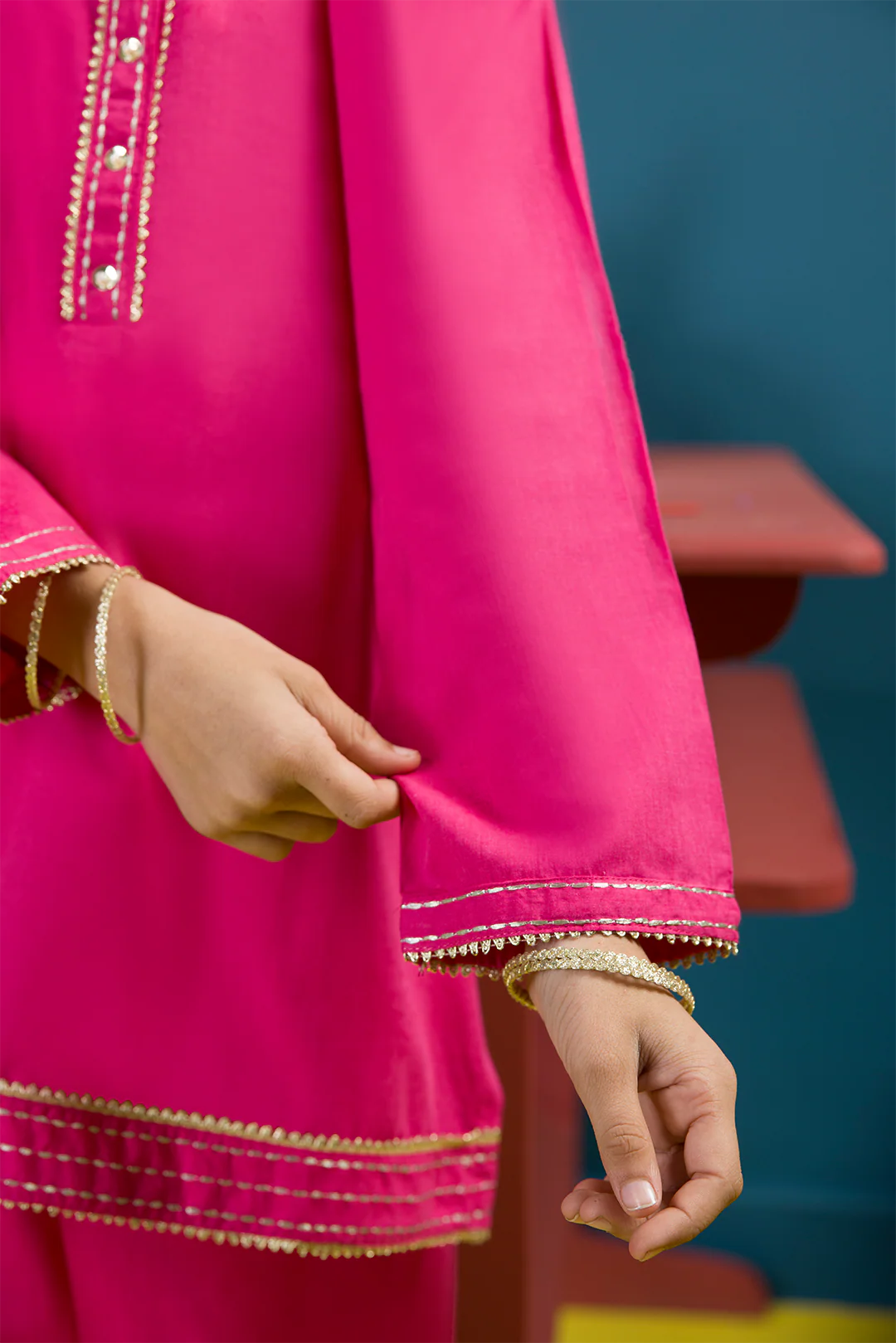 Embroidered Kurta Trouser - 2204 - Image 8
