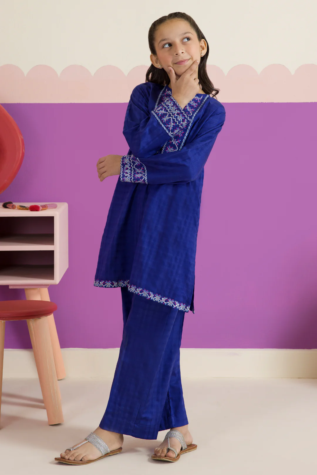 Embroidered Kurta Trouser - 2232 - Image 5