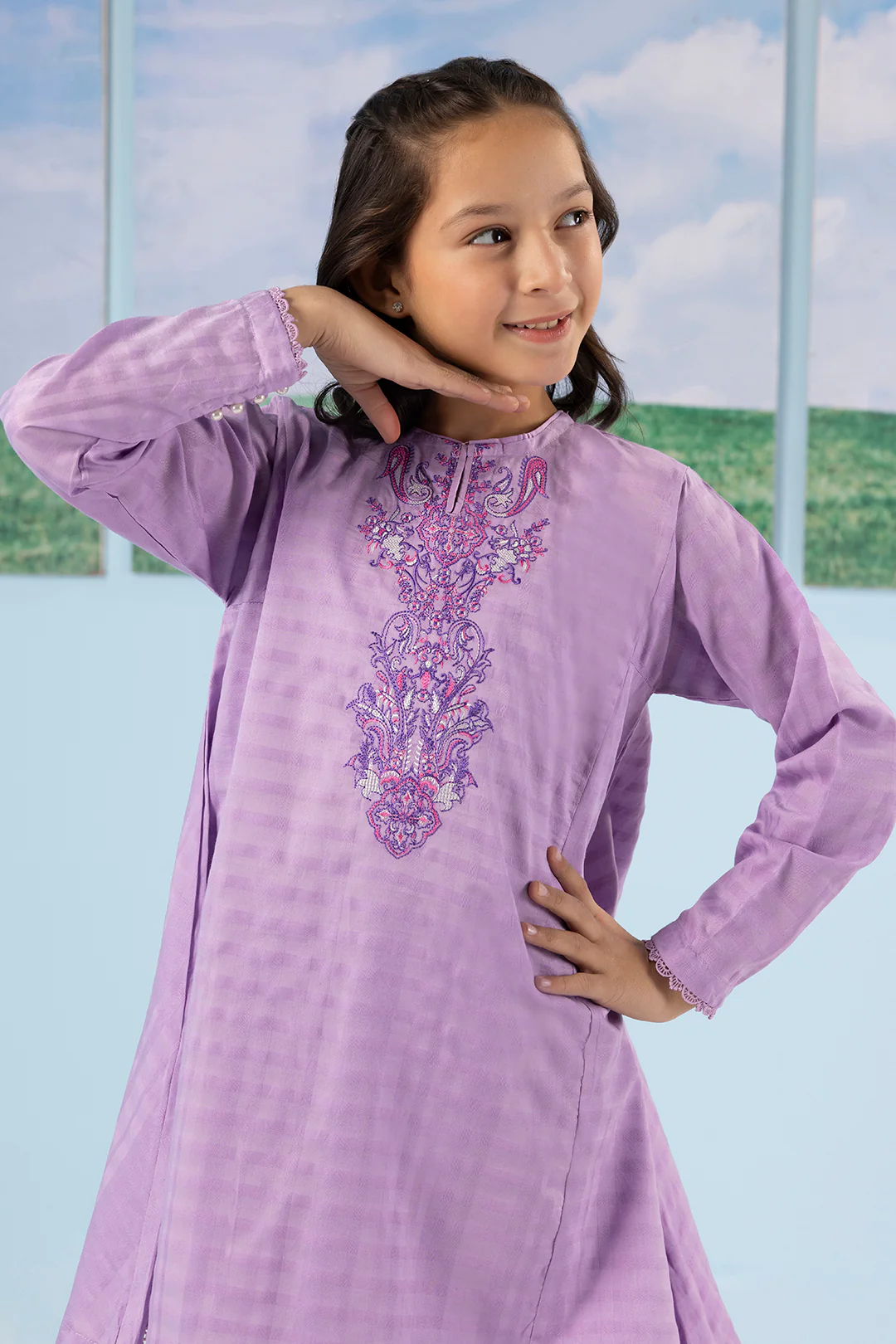 Embroidered Kurta Trouser - 2234 - Image 2