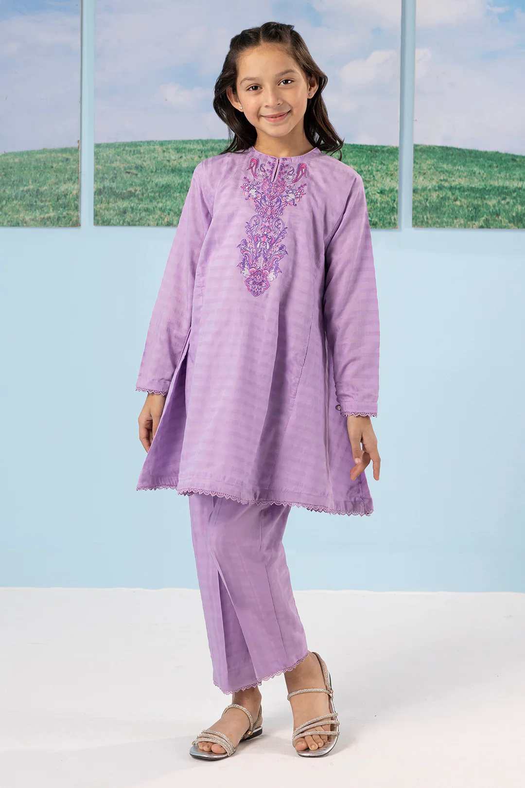 Embroidered Kurta Trouser - 2234 - Image 3