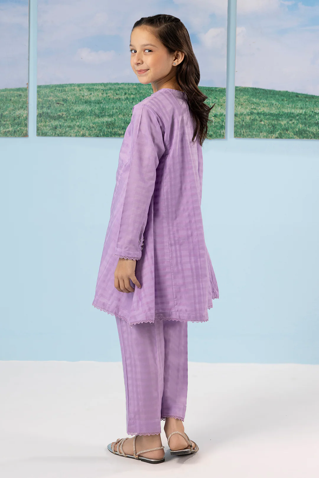Embroidered Kurta Trouser - 2234 - Image 7