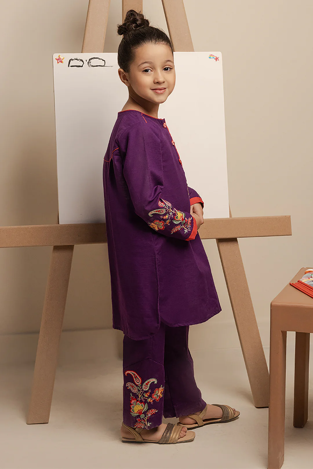 Embroidered Kurta Trouser - 2209 - Image 2