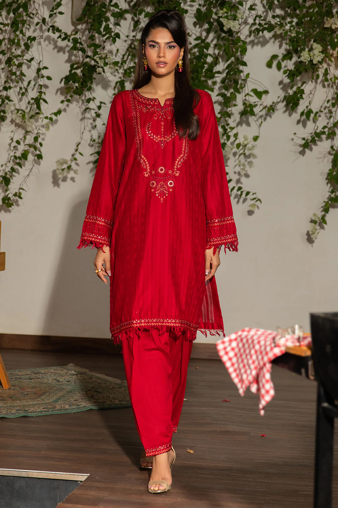 Embroidered Kurta Trouser - 1263 - Image 2