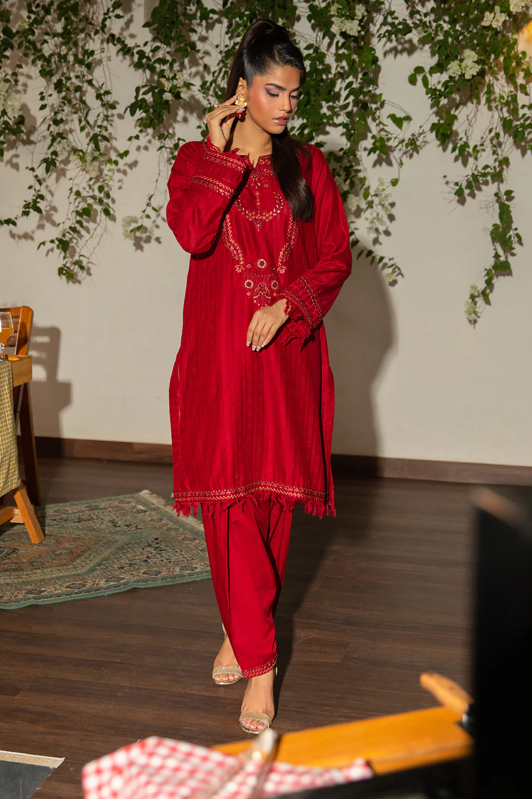 Embroidered Kurta Trouser - 1263 - Image 5