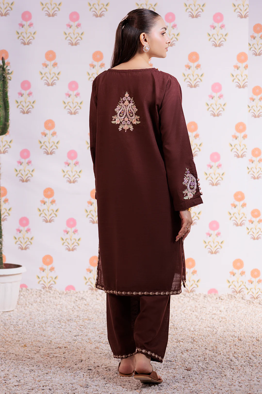 Embroidered Kurta Trouser - 1290 - Image 6