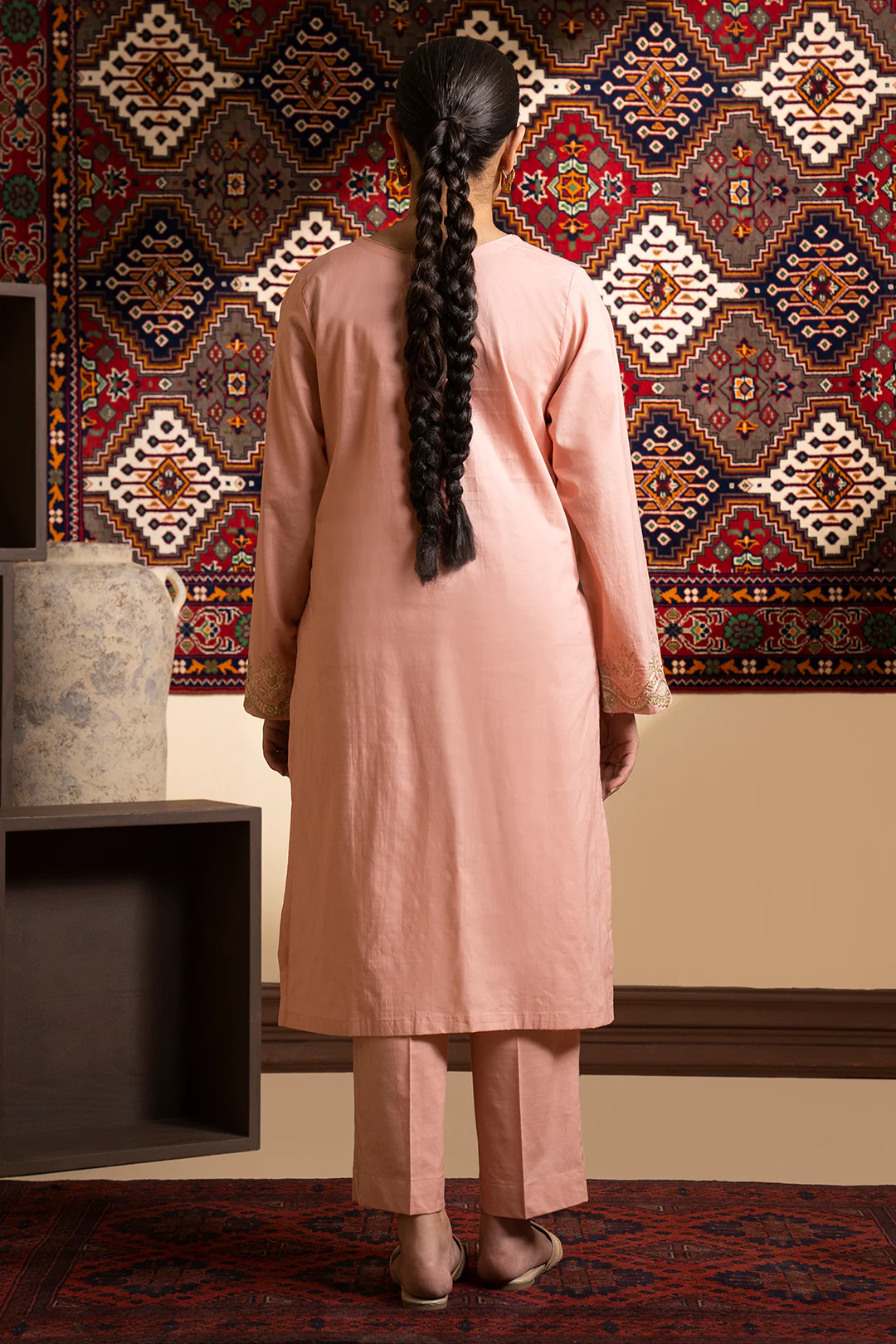 Embroidered Kurta Trouser - 3214 - Image 8
