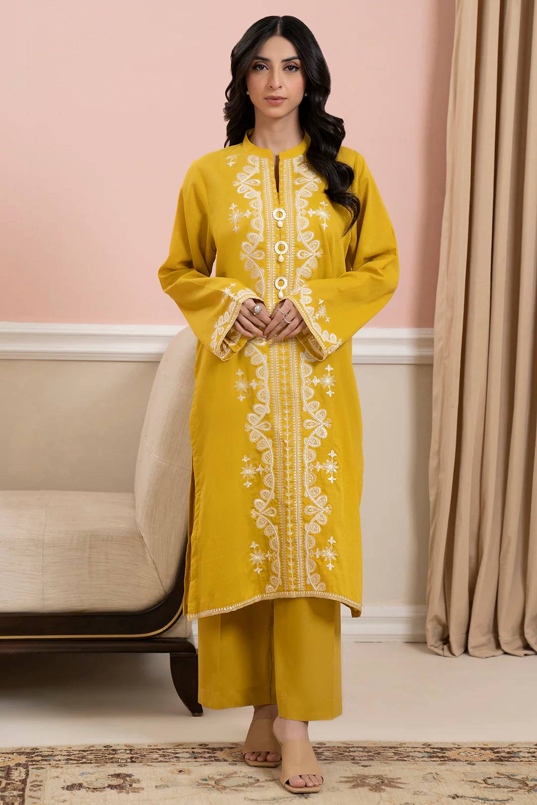 Embroidered Kurta Trouser - 3317 - Image 3