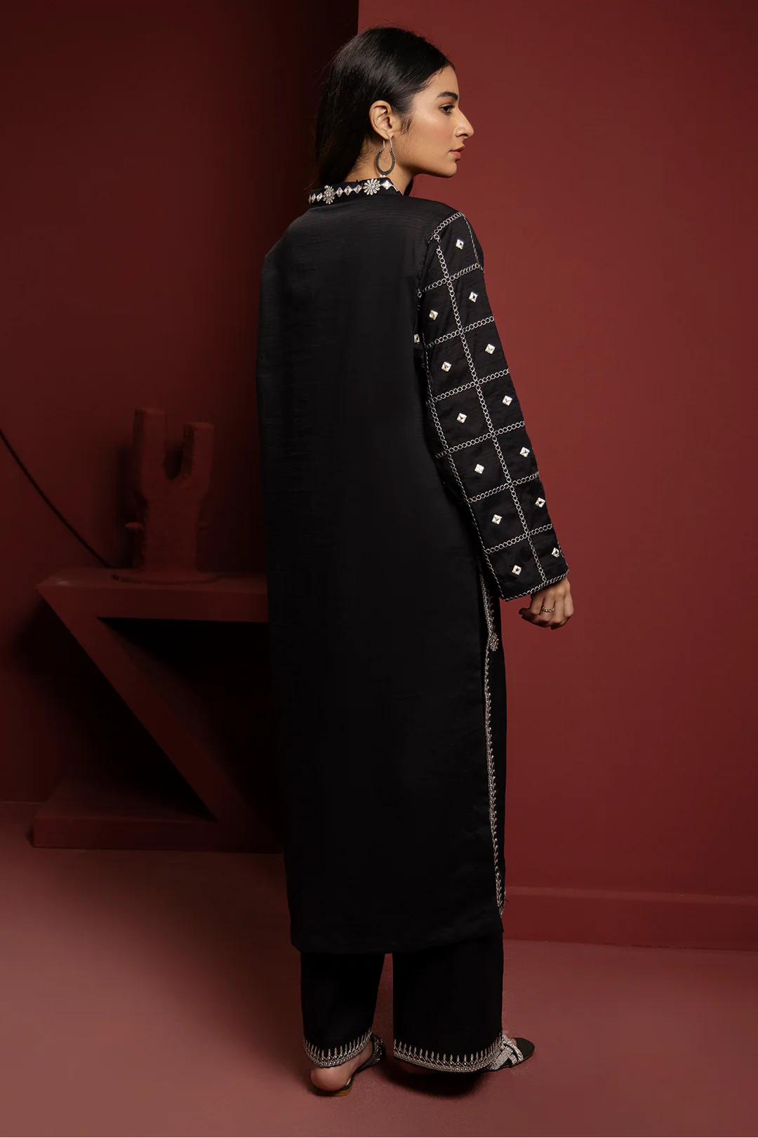 Embroidered Kurta Trouser - 3328 - Image 3