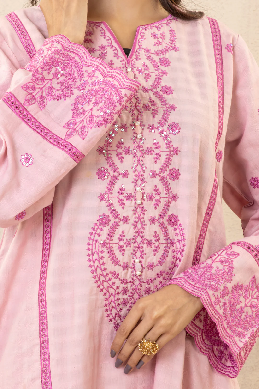 Embroidered Kurta Trouser - 3331 - Image 3