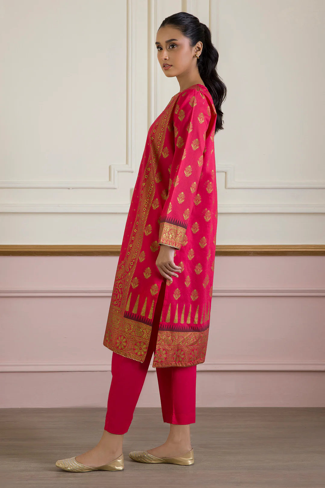 Embroidered Kurta Trouser - 1456 - Image 7