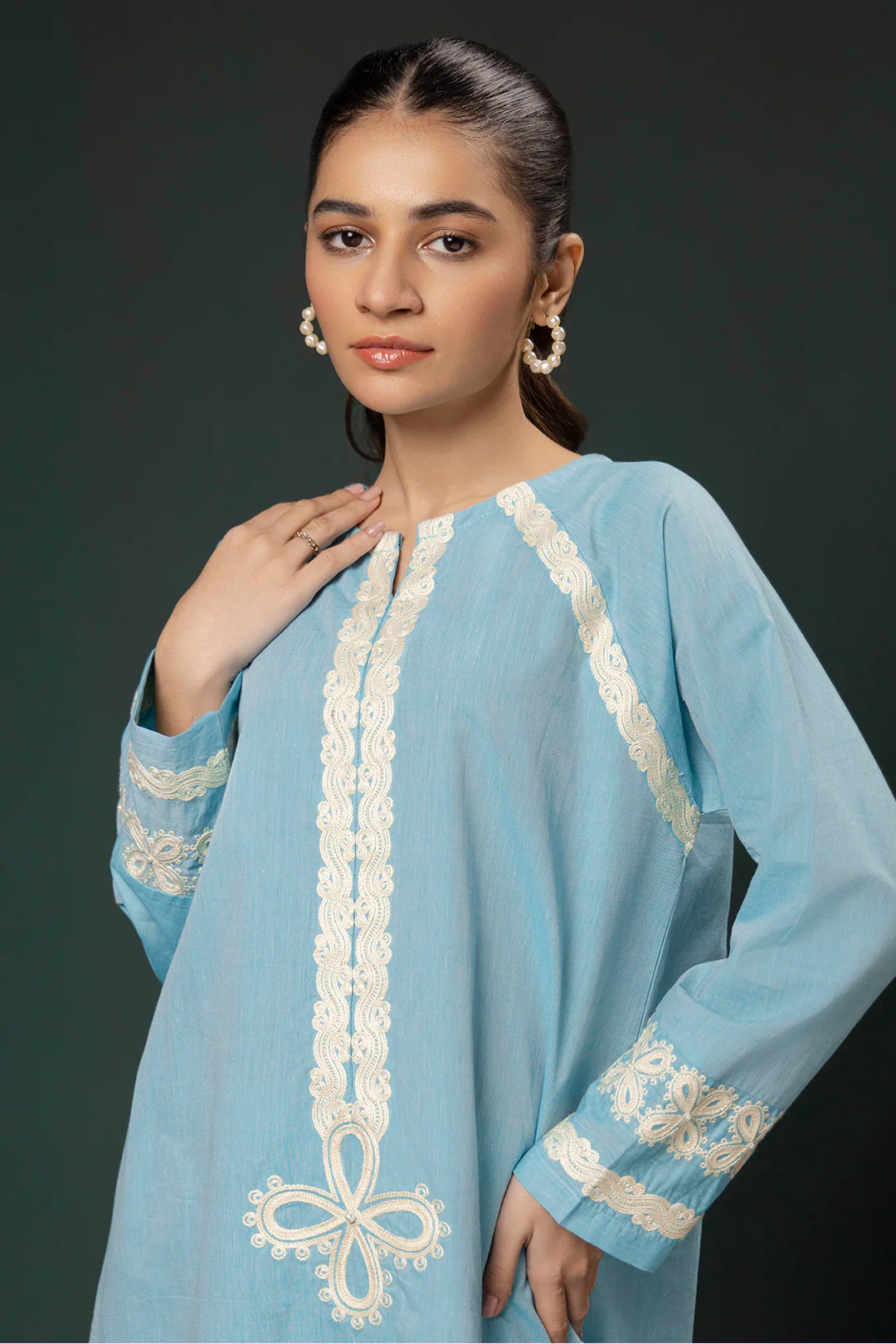 Embroidered Kurta Trouser - 0977 - Image 2