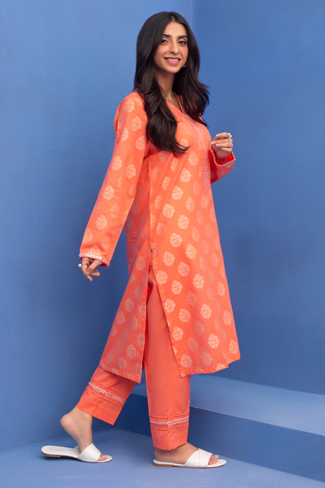 Embroidered Kurta Trouser - 1738 - Image 3