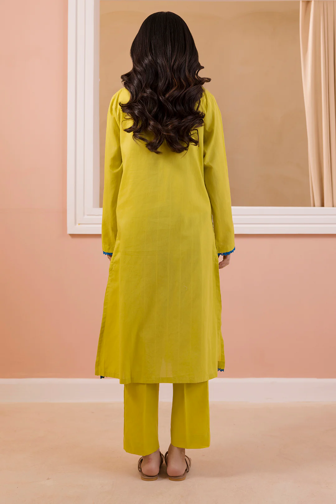 Embroidered Kurta Trouser - 1911 - Image 7