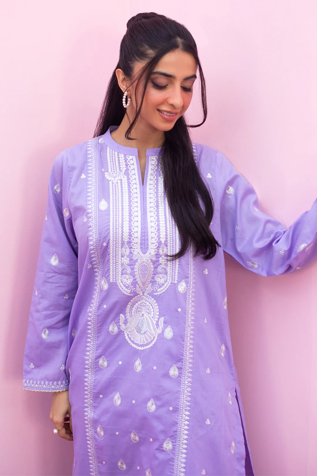 Embroidered Kurta Trouser - 1935 - Image 3