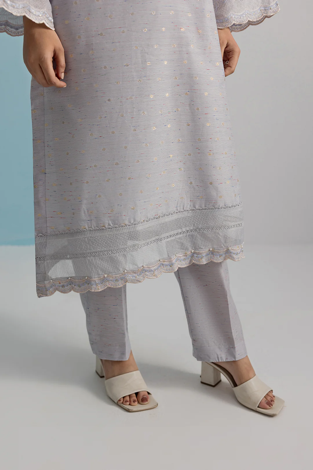 Embroidered Kurta Trouser - 1976 - Image 6