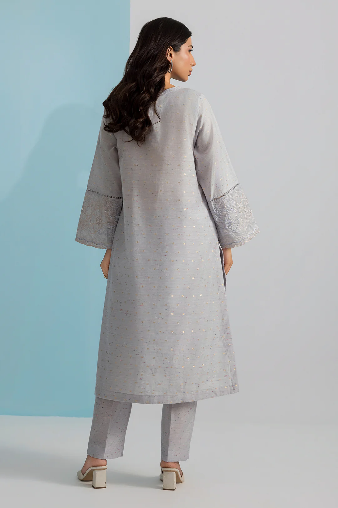 Embroidered Kurta Trouser - 1976 - Image 8