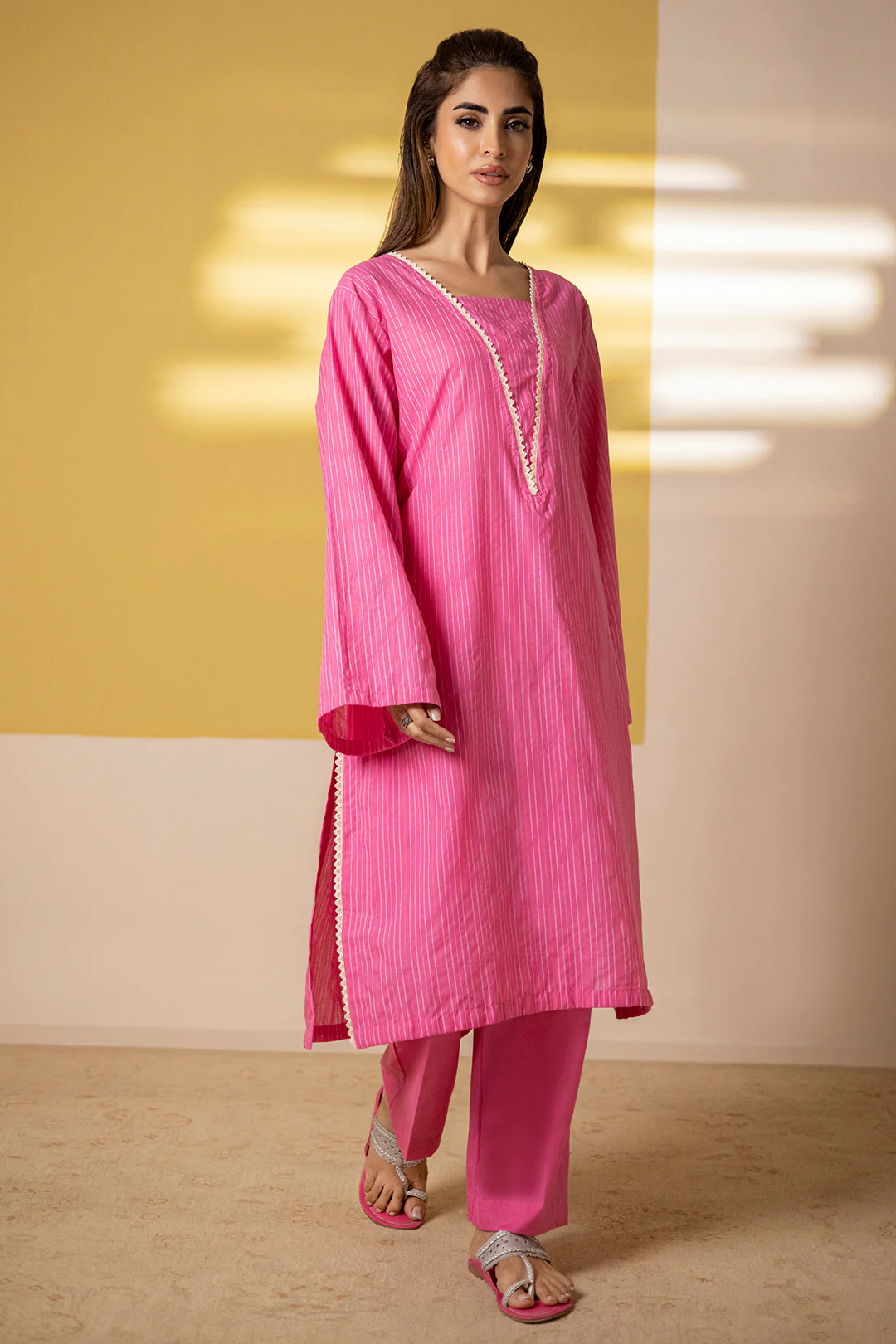 Embroidered Kurta Trouser - 2094 - Image 3