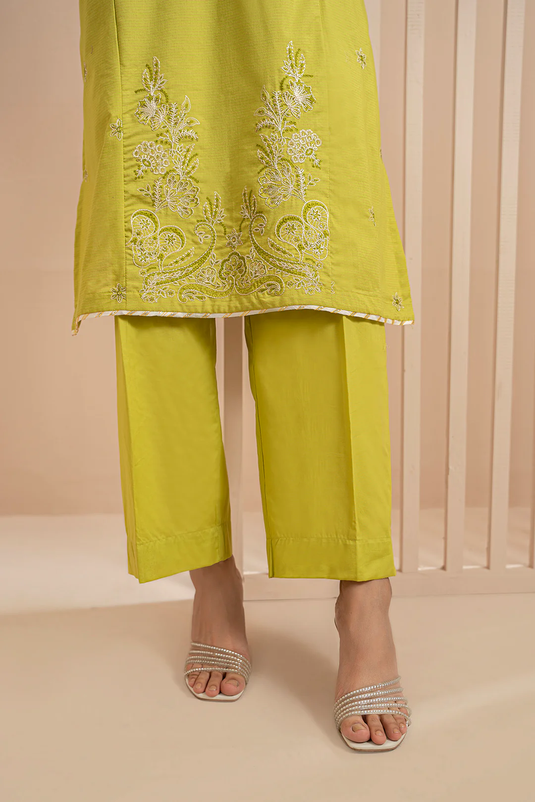 Embroidered Kurta Trouser - 1446 - Image 8