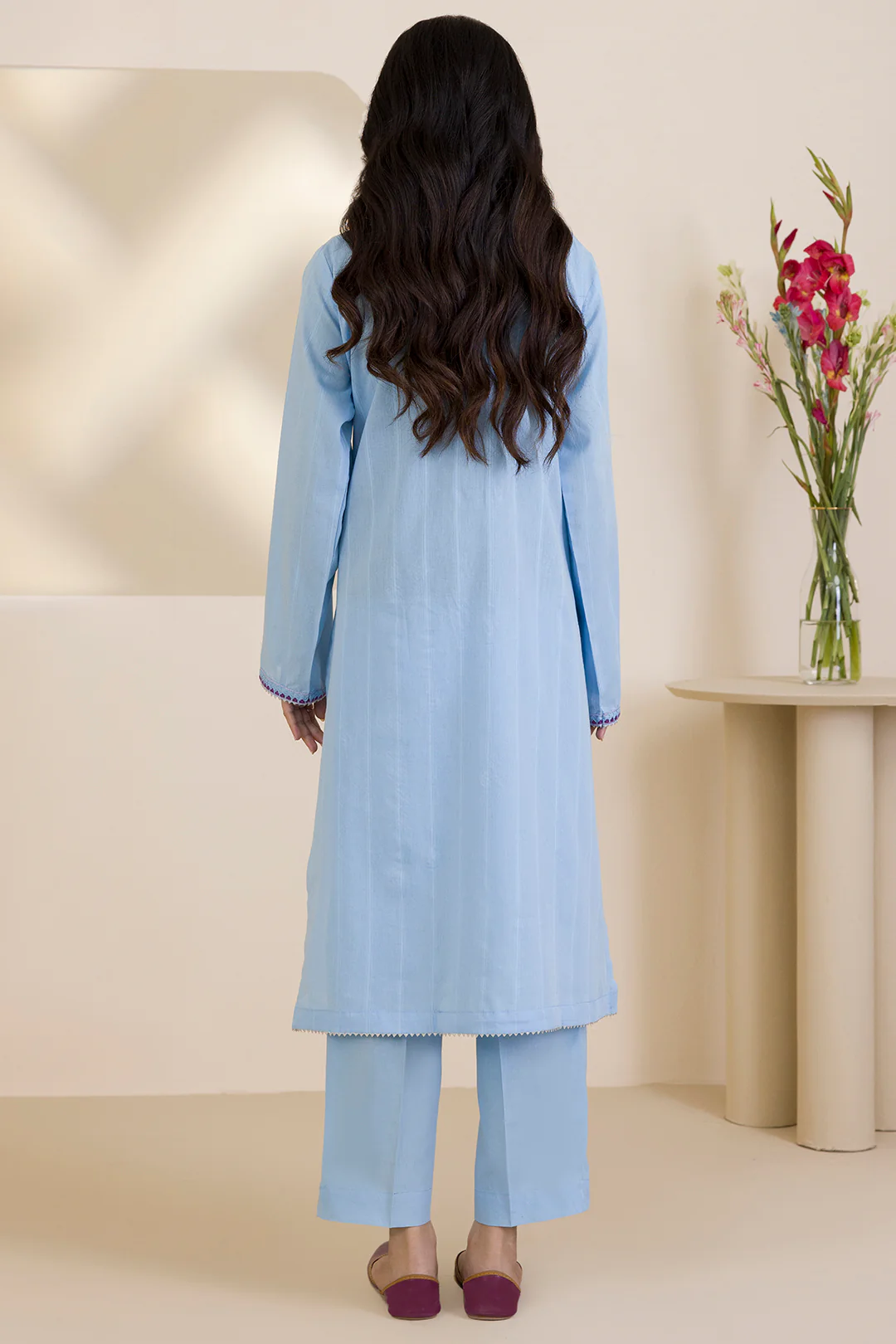 Embroidered Kurta Trouser - 1513 - Image 8