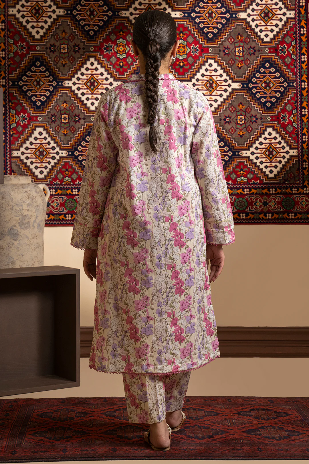 Embroidered Kurta Trouser - 1691 - Image 11