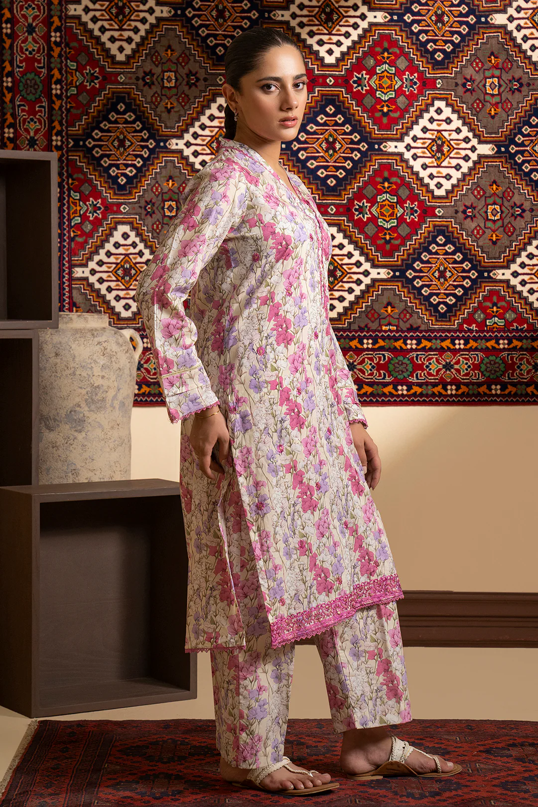 Embroidered Kurta Trouser - 1691 - Image 7