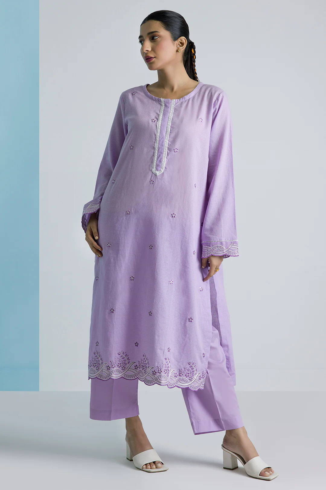 Embroidered Kurta Trouser - 1692 - Image 5