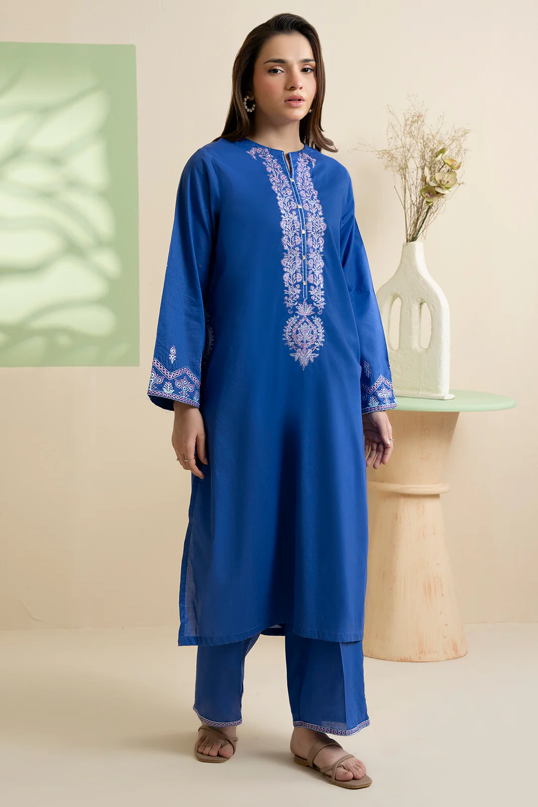Embroidered Kurta Trouser - 1819 - Image 3