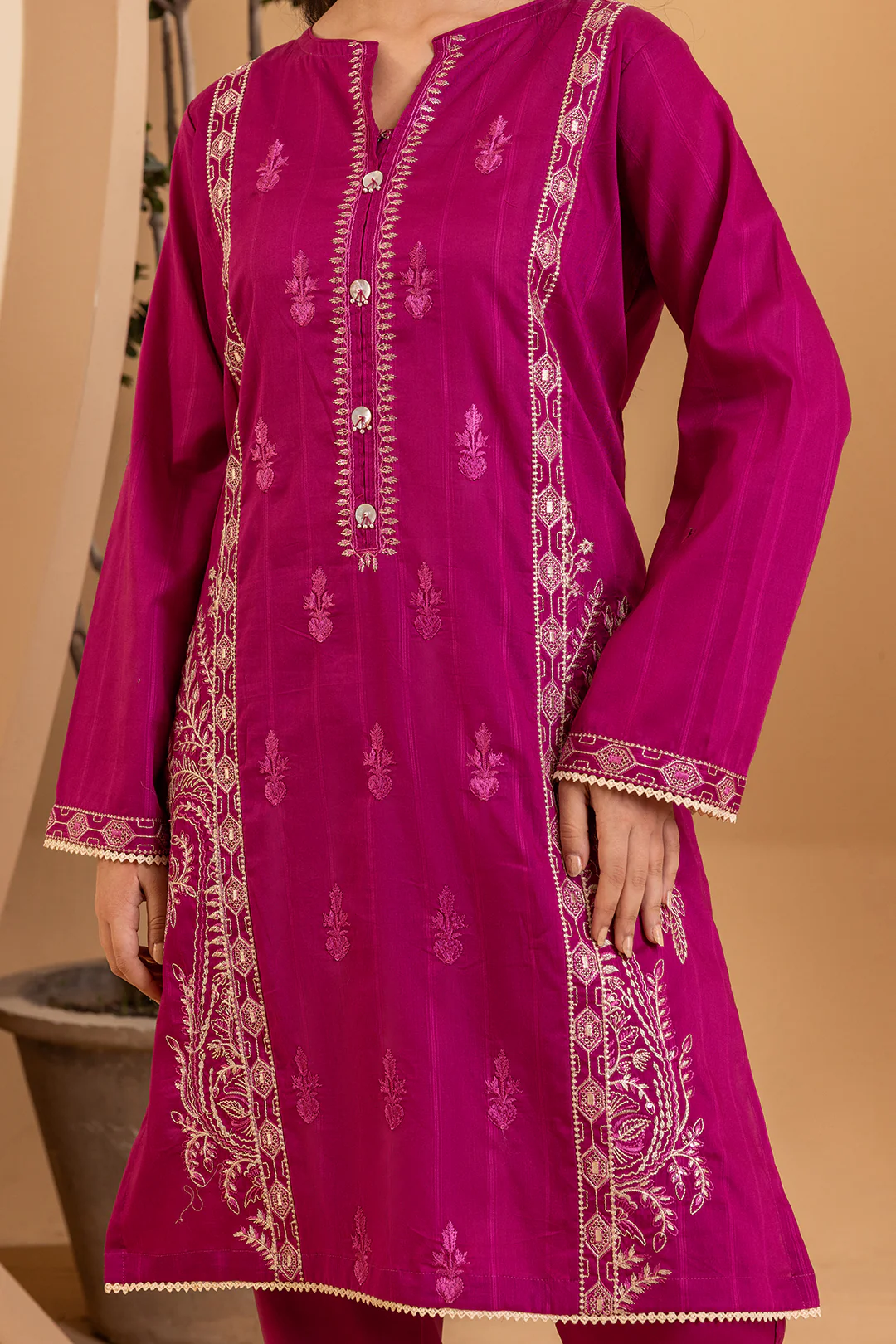 Embroidered Kurta Trouser - 1820 - Image 6