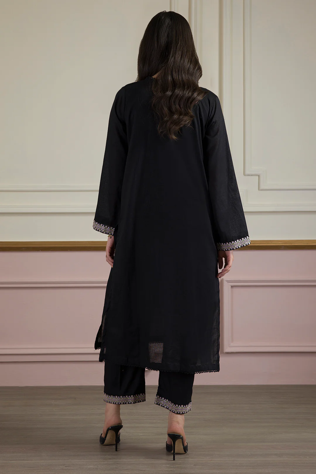 Embroidered Kurta Trouser - 1823 - Image 12