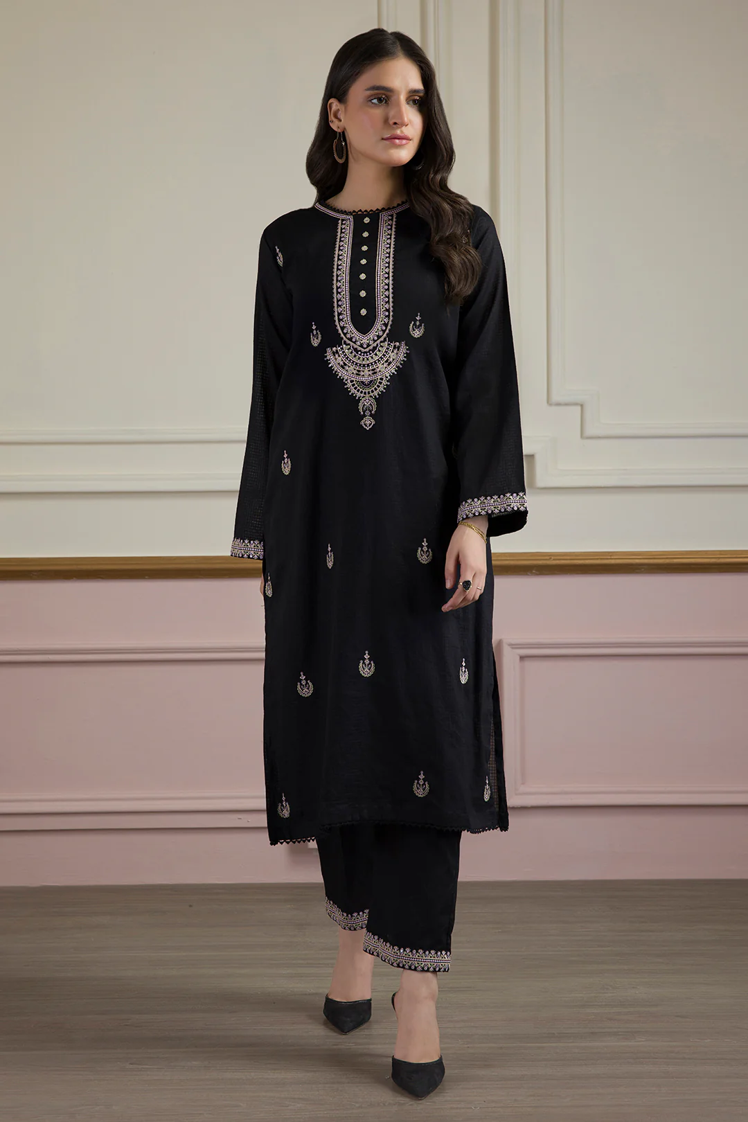 Embroidered Kurta Trouser - 1823 - Image 3