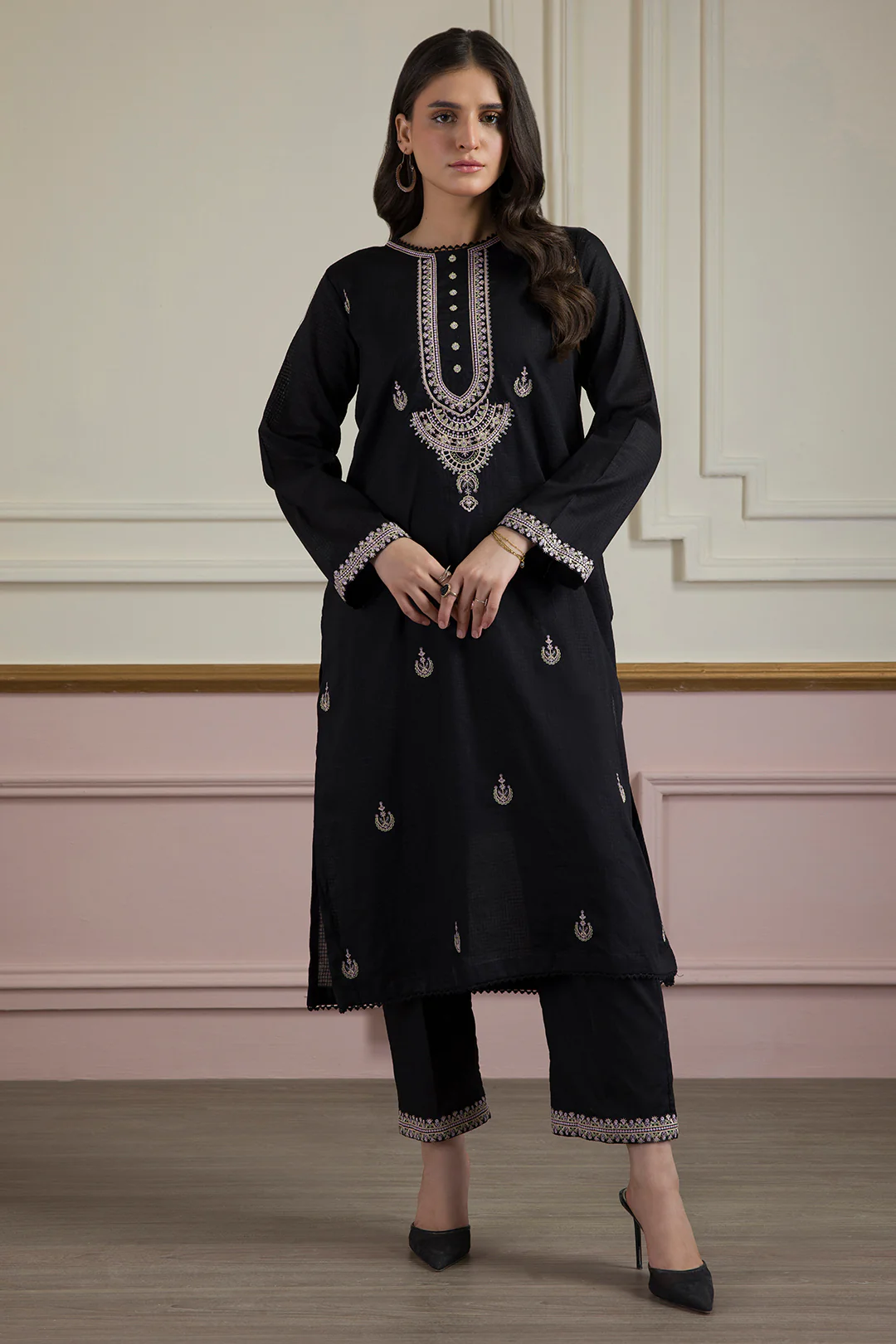 Embroidered Kurta Trouser - 1823 - Image 6