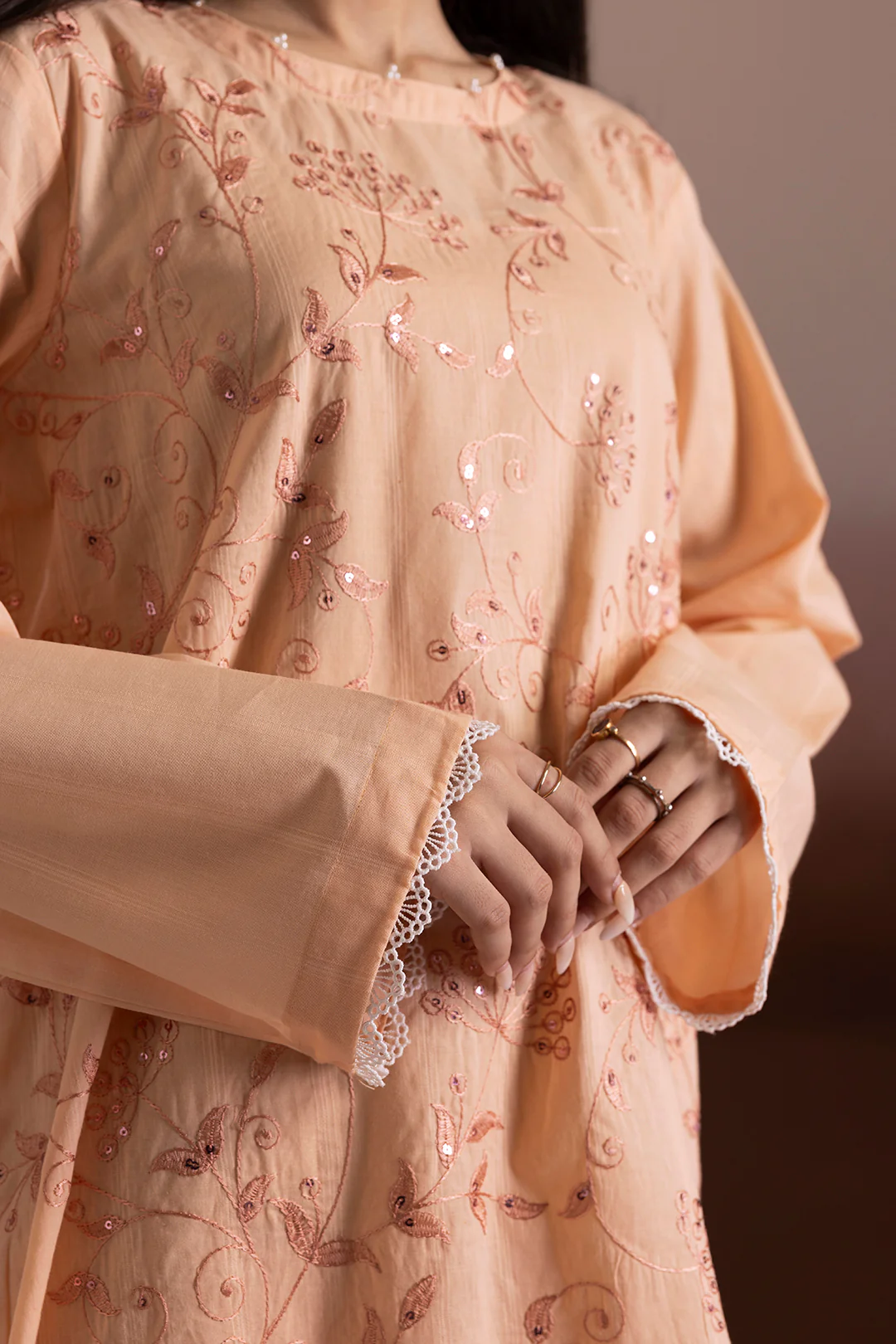 Embroidered Kurta Trouser - 2049 - Image 5