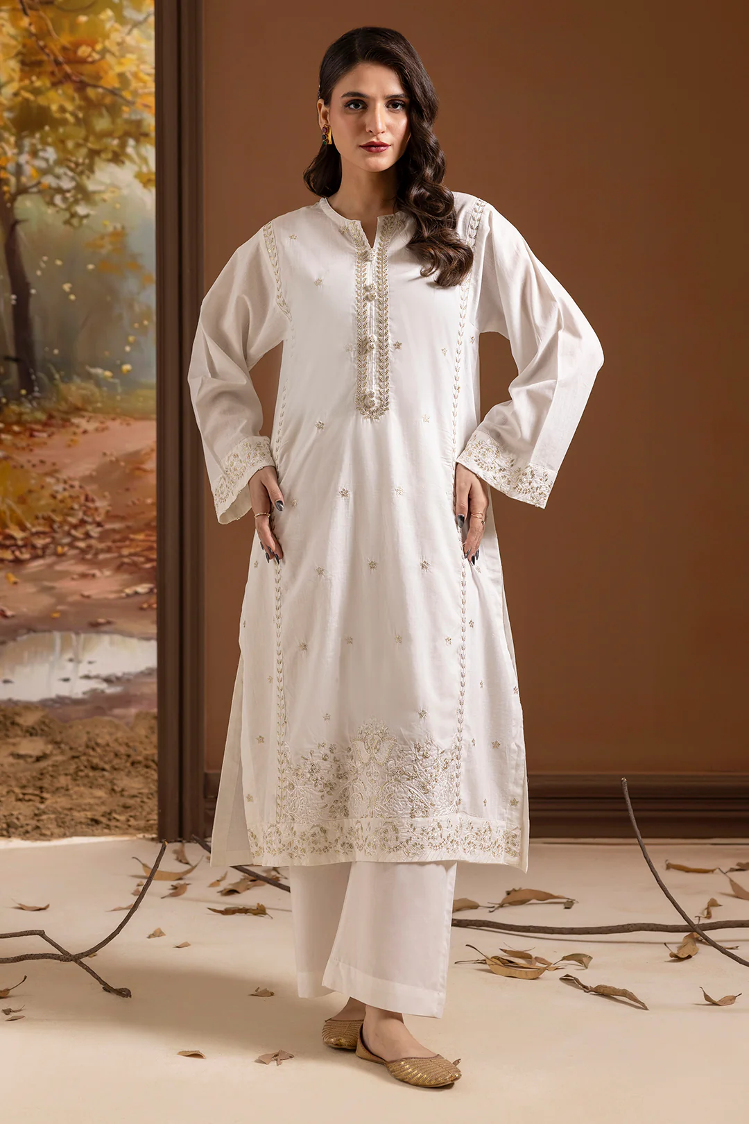 Embroidered Kurta Trouser - 2503 - Image 3