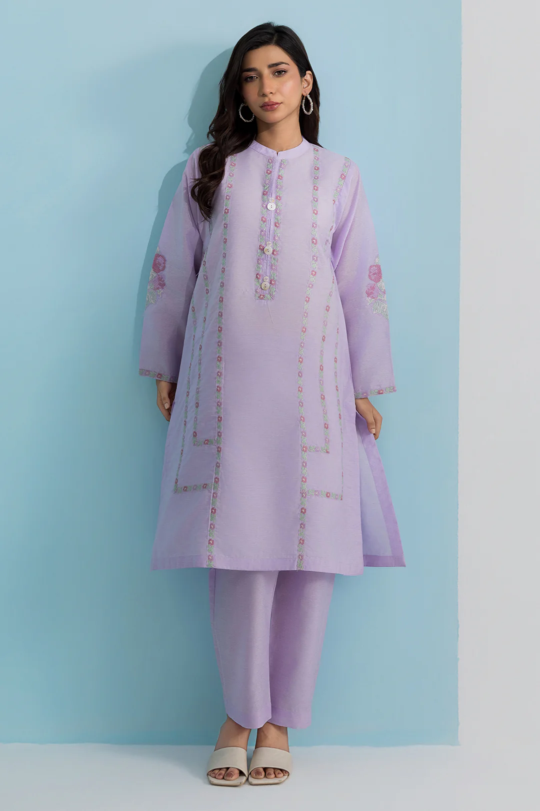 Embroidered Kurta Trouser - 2529 - Image 3
