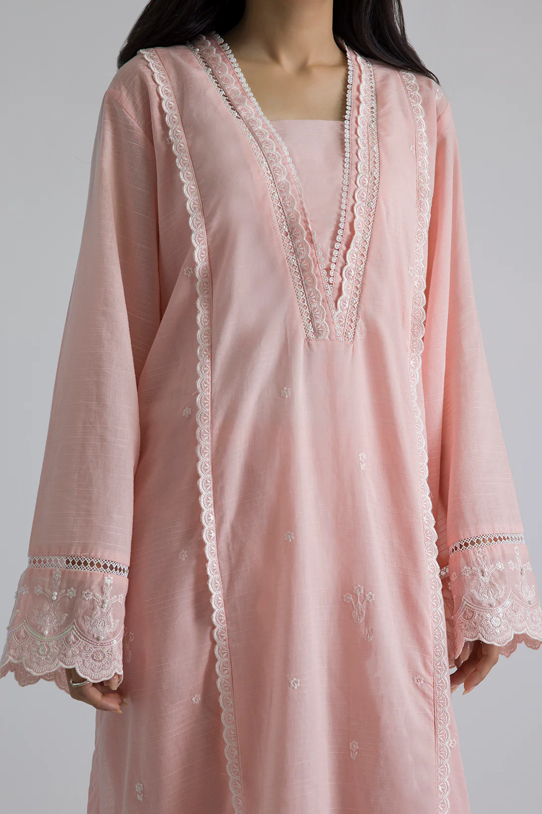 Embroidered Kurta Trouser - 2537 - Image 7