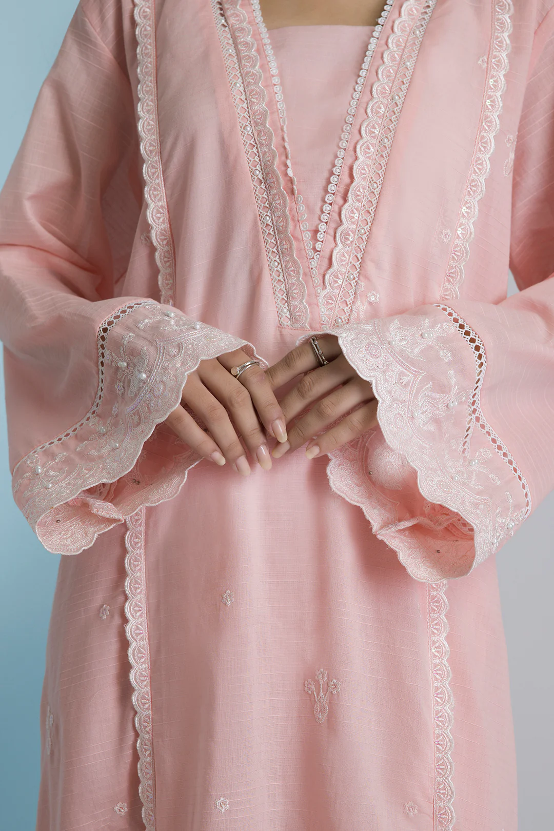 Embroidered Kurta Trouser - 2537 - Image 8