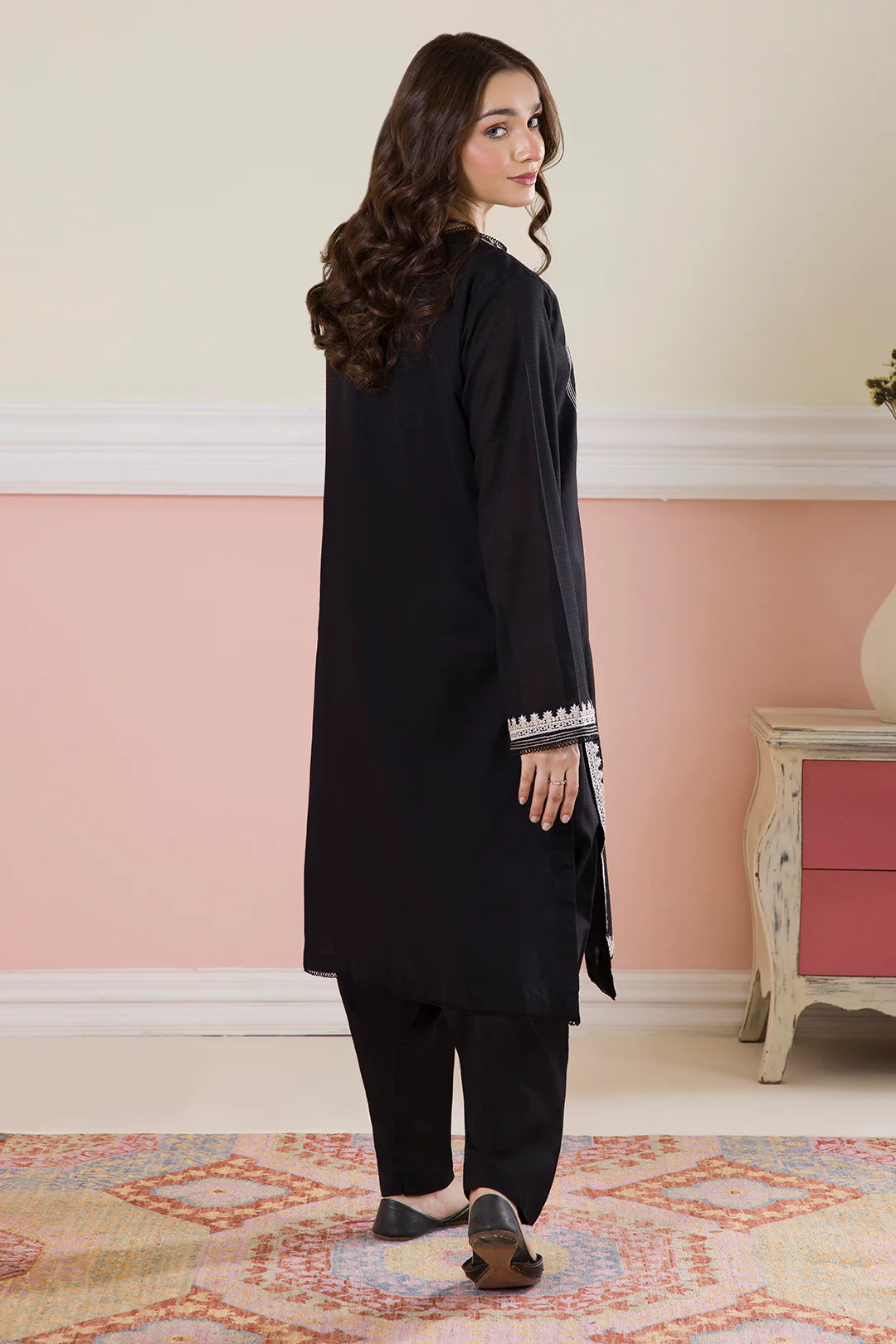 Embroidered Kurta Trouser - 2557 - Image 13
