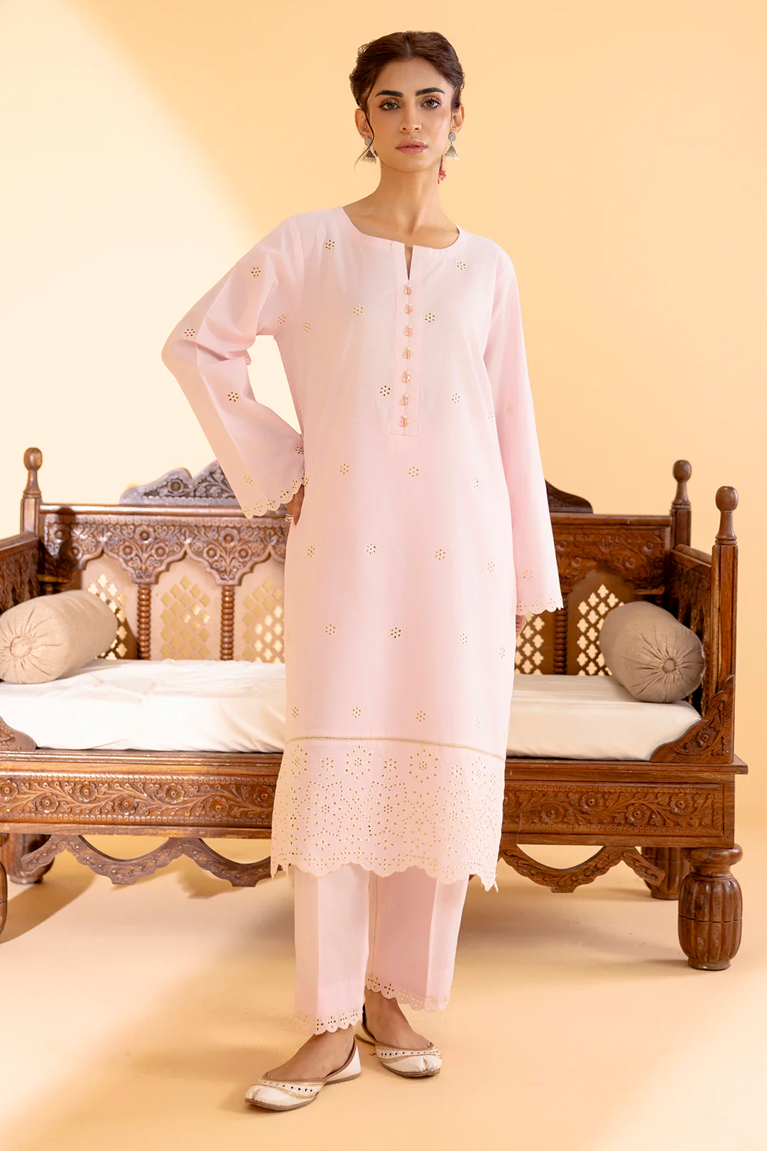 Embroidered Kurta Trouser - 2566 - Image 3