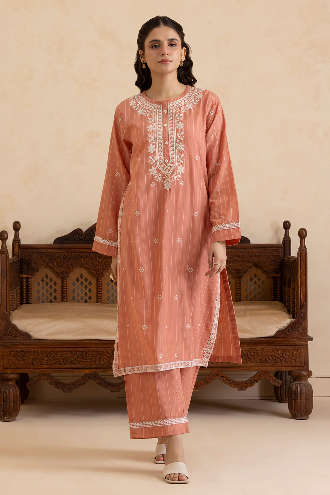Embroidered Kurta Trouser - 2568 - Image 2