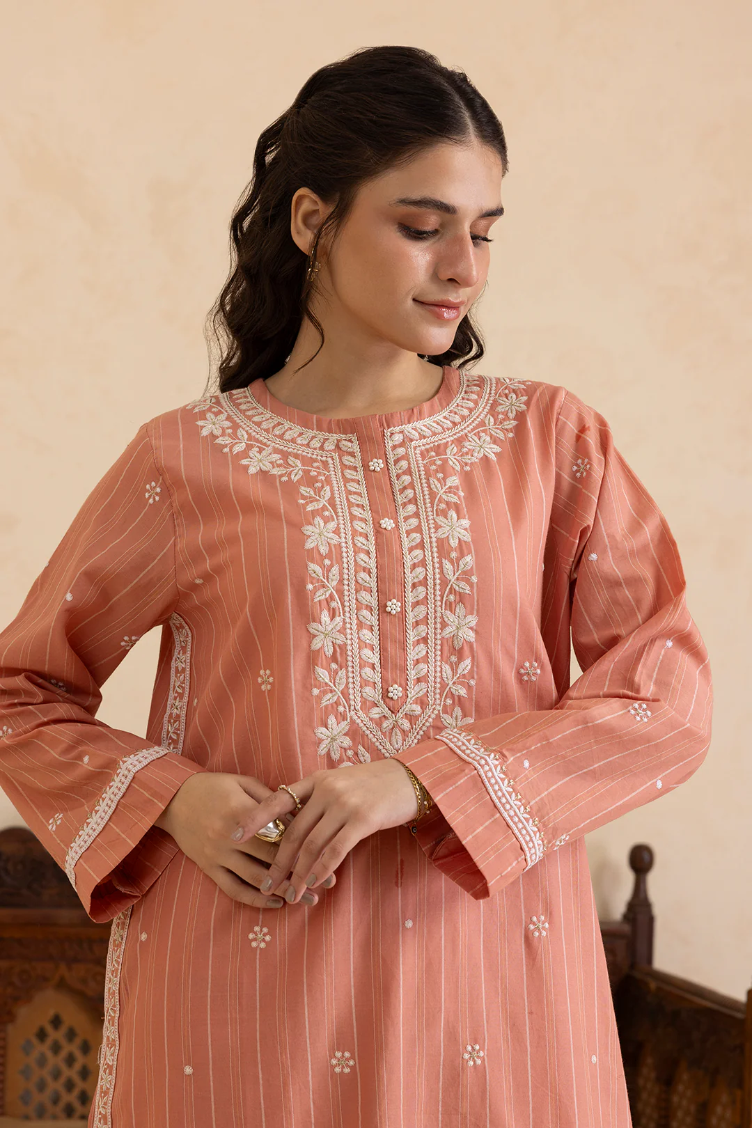 Embroidered Kurta Trouser - 2568 - Image 3