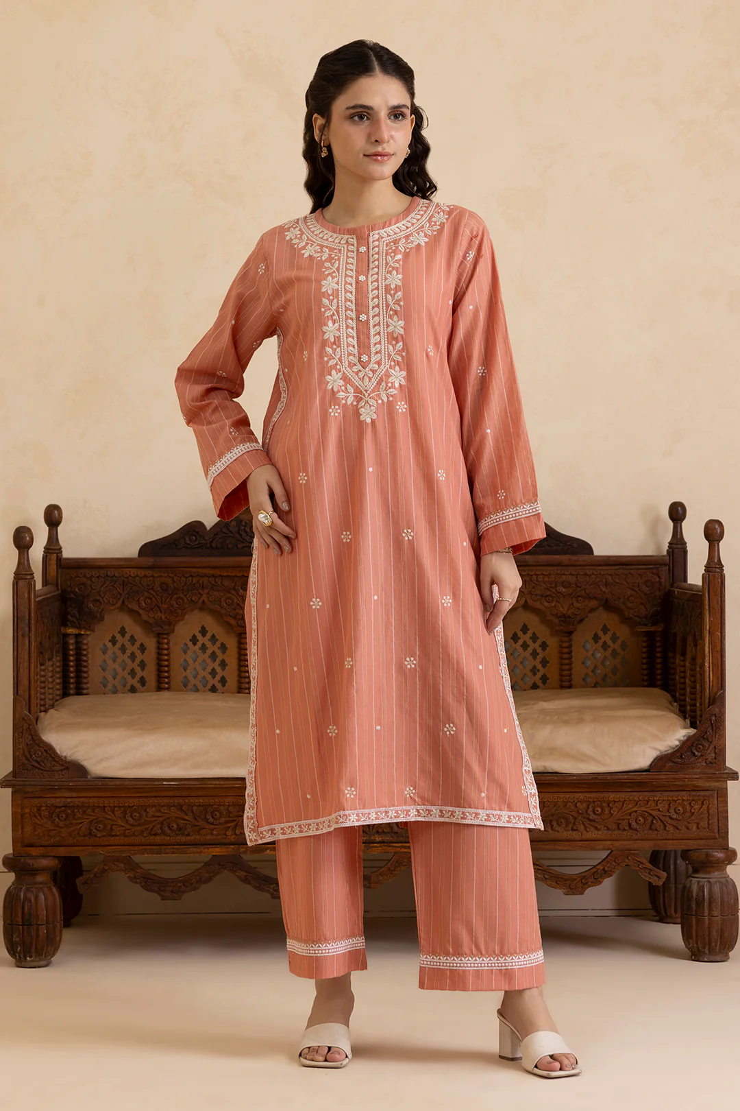Embroidered Kurta Trouser - 2568 - Image 4