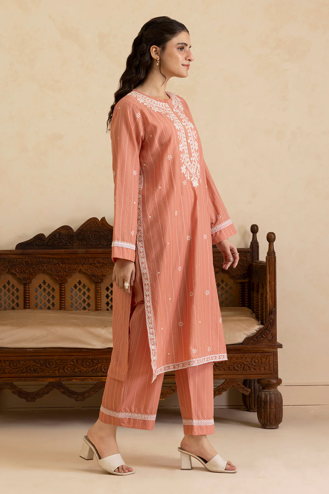 Embroidered Kurta Trouser - 2568 - Image 7